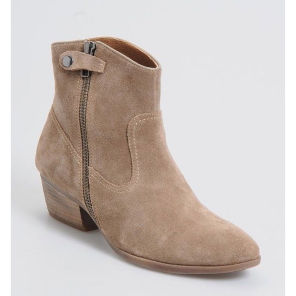 Sofft Padma stone taupe suede bootie